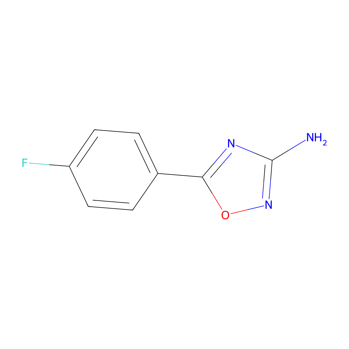 5-(4-Fluorophenyl)-1,2,4-oxadiazol-3-amine molecular structure, CAS 1092340-67-4