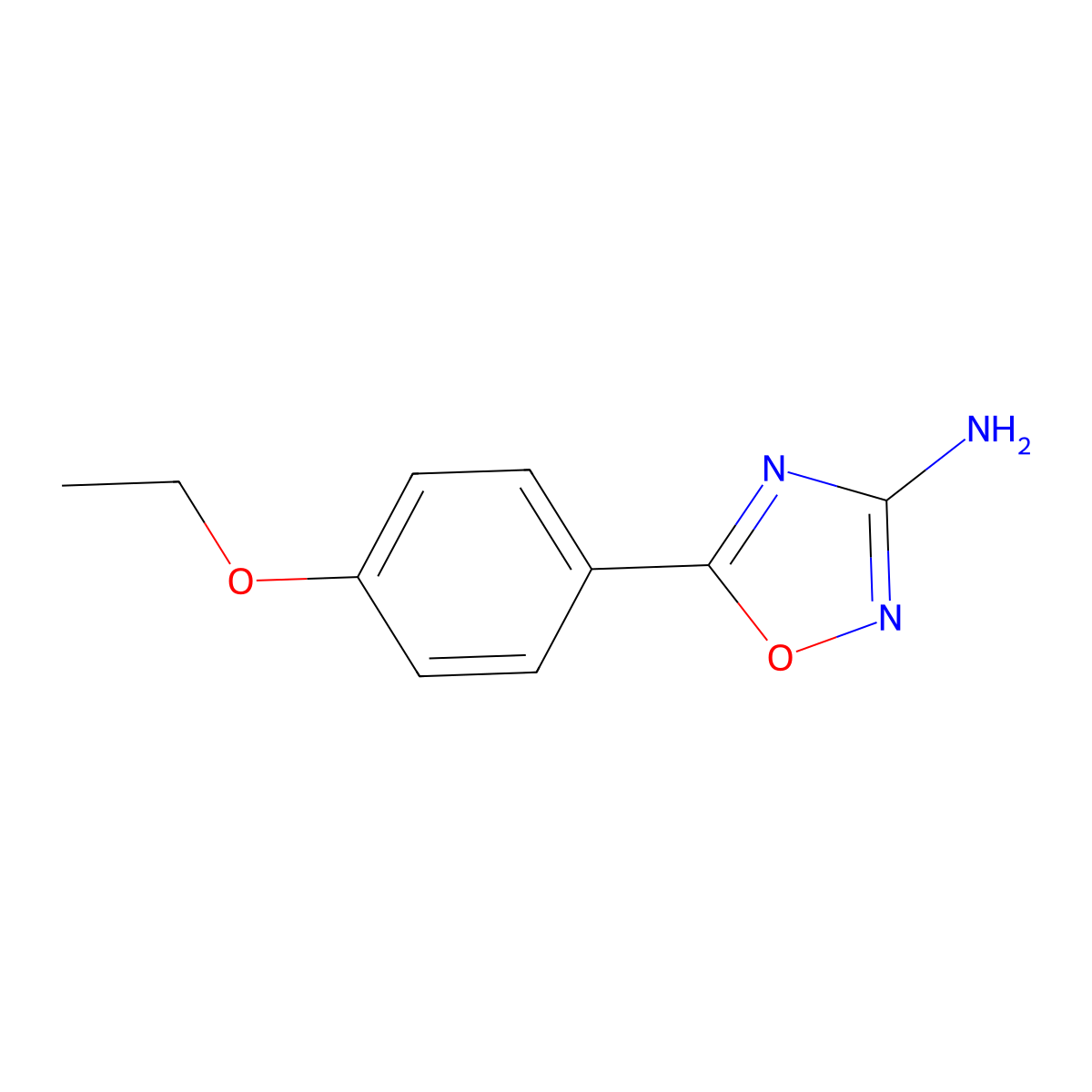 5-(4-Ethoxyphenyl)-1,2,4-oxadiazol-3-amine molecular structure, CAS 1092341-51-9