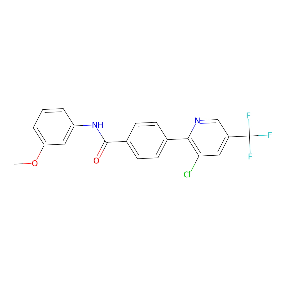 4-[3-chloro-5-(trifluoromethyl)pyridin-2-yl]-N-(3-methoxyphenyl)benzamide molecular structure, CAS 1092343-58-2