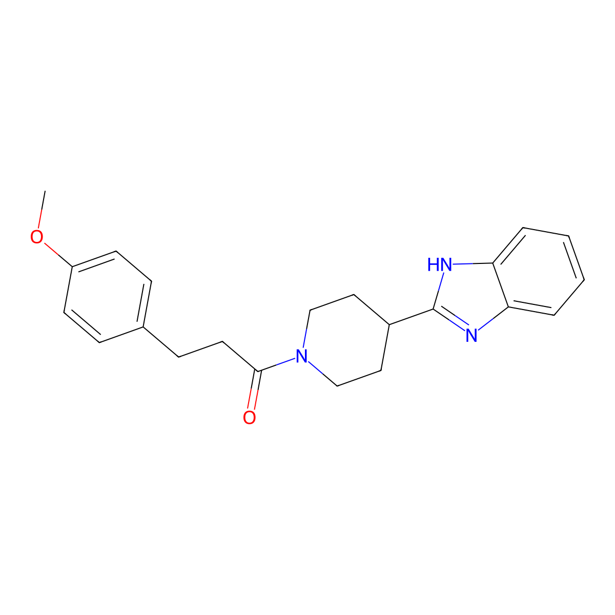 2-{1-[3-(4-methoxyphenyl)propanoyl]piperidin-4-yl}-1H-benzimidazole molecular structure, CAS 1092343-85-5
