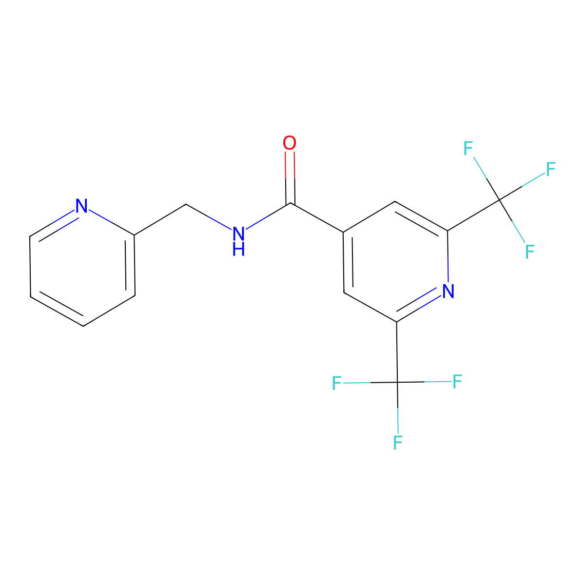 N-[(pyridin-2-yl)methyl]-2,6-bis(trifluoromethyl)pyridine-4-carboxamide molecular structure, CAS 1092344-20-1