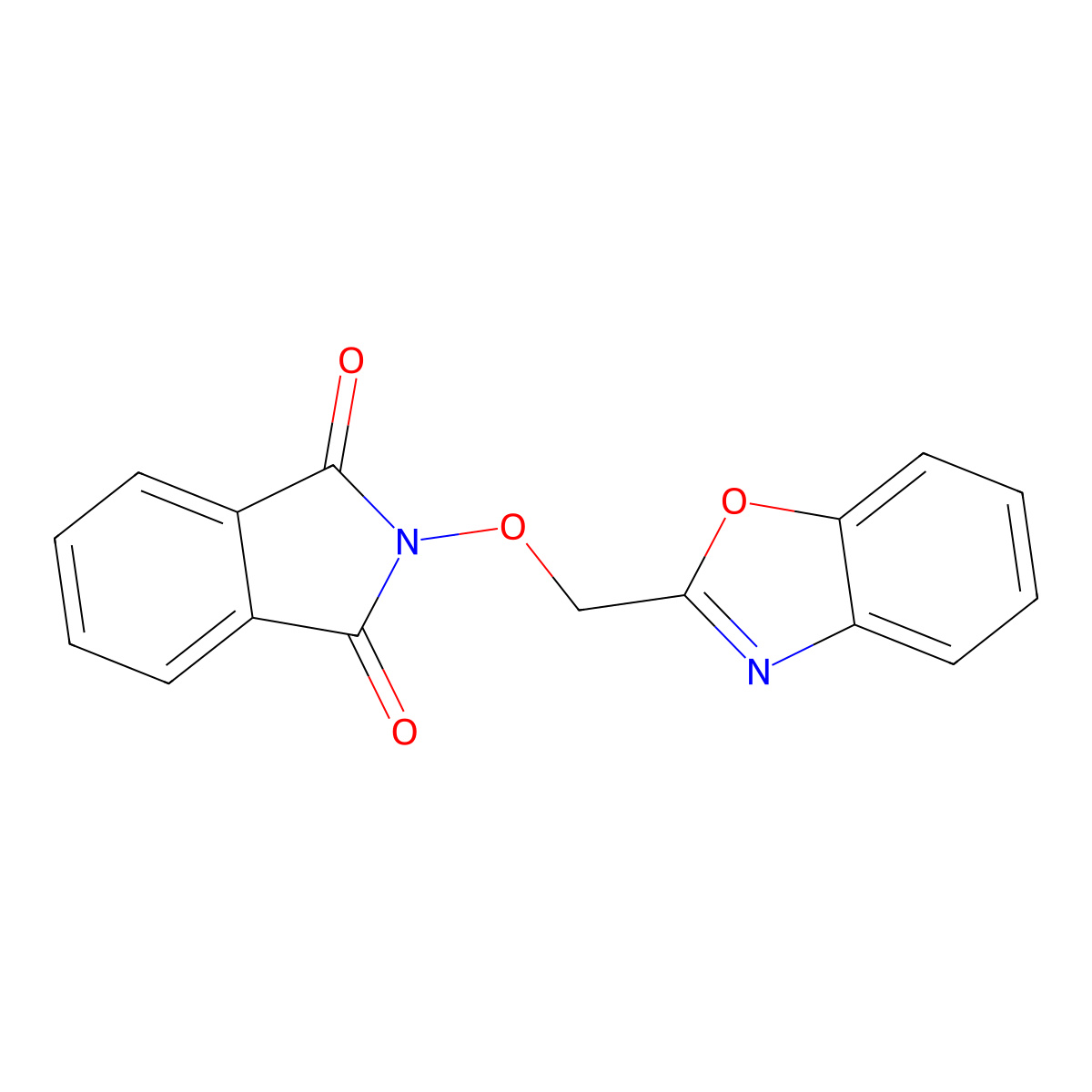 2-[(1,3-benzoxazol-2-yl)methoxy]-2,3-dihydro-1H-isoindole-1,3-dione molecular structure, CAS 1092344-52-9