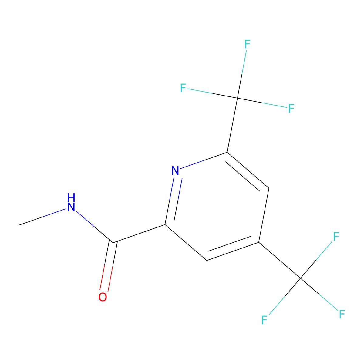 N-methyl-4,6-bis(trifluoromethyl)-2-pyridinecarboxamide molecular structure, CAS 1092344-91-6