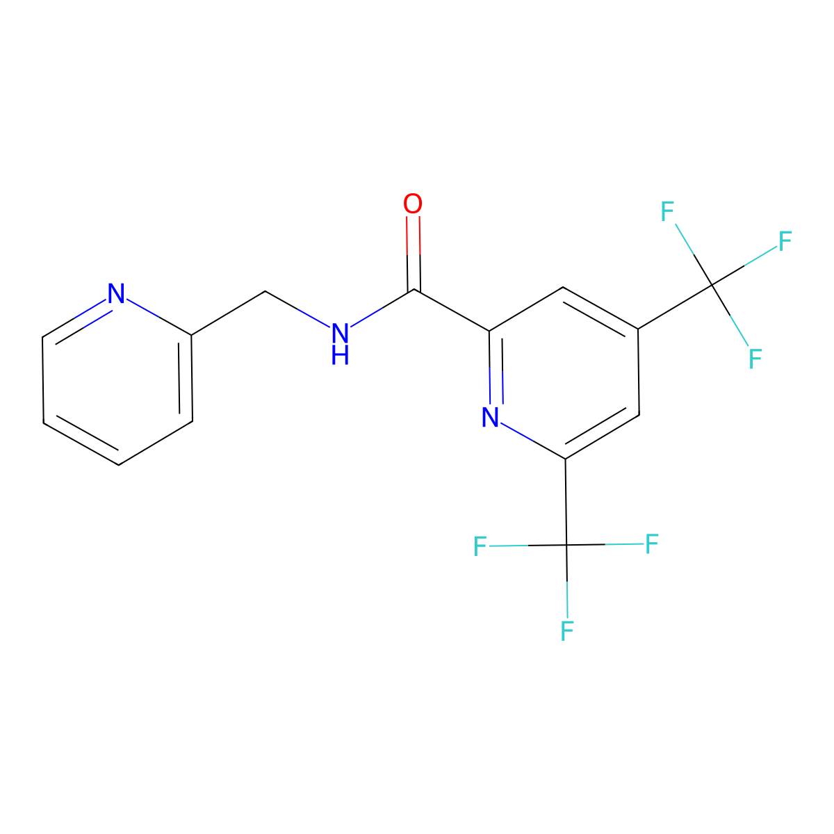 N-[(pyridin-2-yl)methyl]-4,6-bis(trifluoromethyl)pyridine-2-carboxamide molecular structure, CAS 1092345-09-9