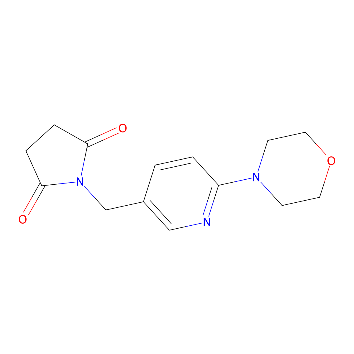 1-[(6-morpholino-3-pyridinyl)methyl]dihydro-1H-pyrrole-2,5-dione molecular structure, CAS 1092345-66-8