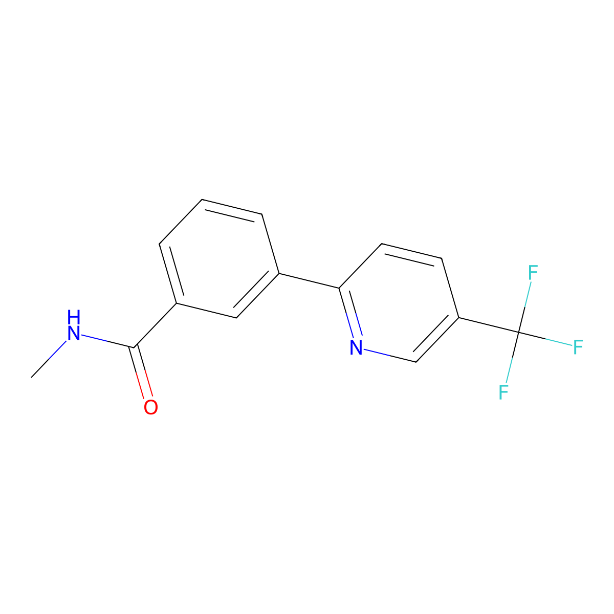 N-methyl-3-[5-(trifluoromethyl)-2-pyridinyl]benzenecarboxamide molecular structure, CAS 1092345-80-6