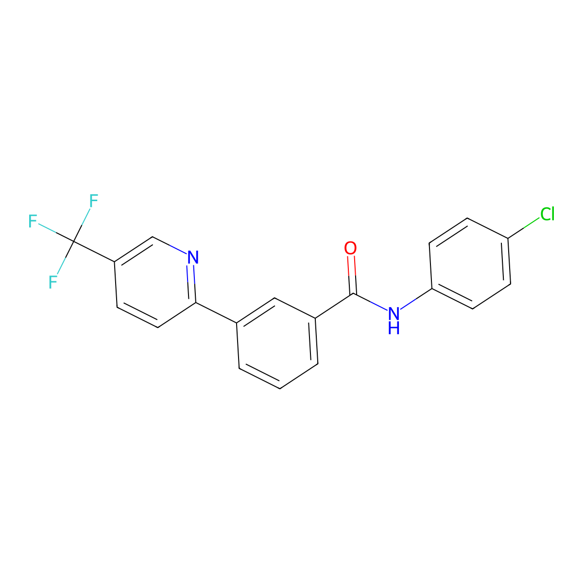 N-(4-chlorophenyl)-3-[5-(trifluoromethyl)pyridin-2-yl]benzamide molecular structure, CAS 1092345-84-0