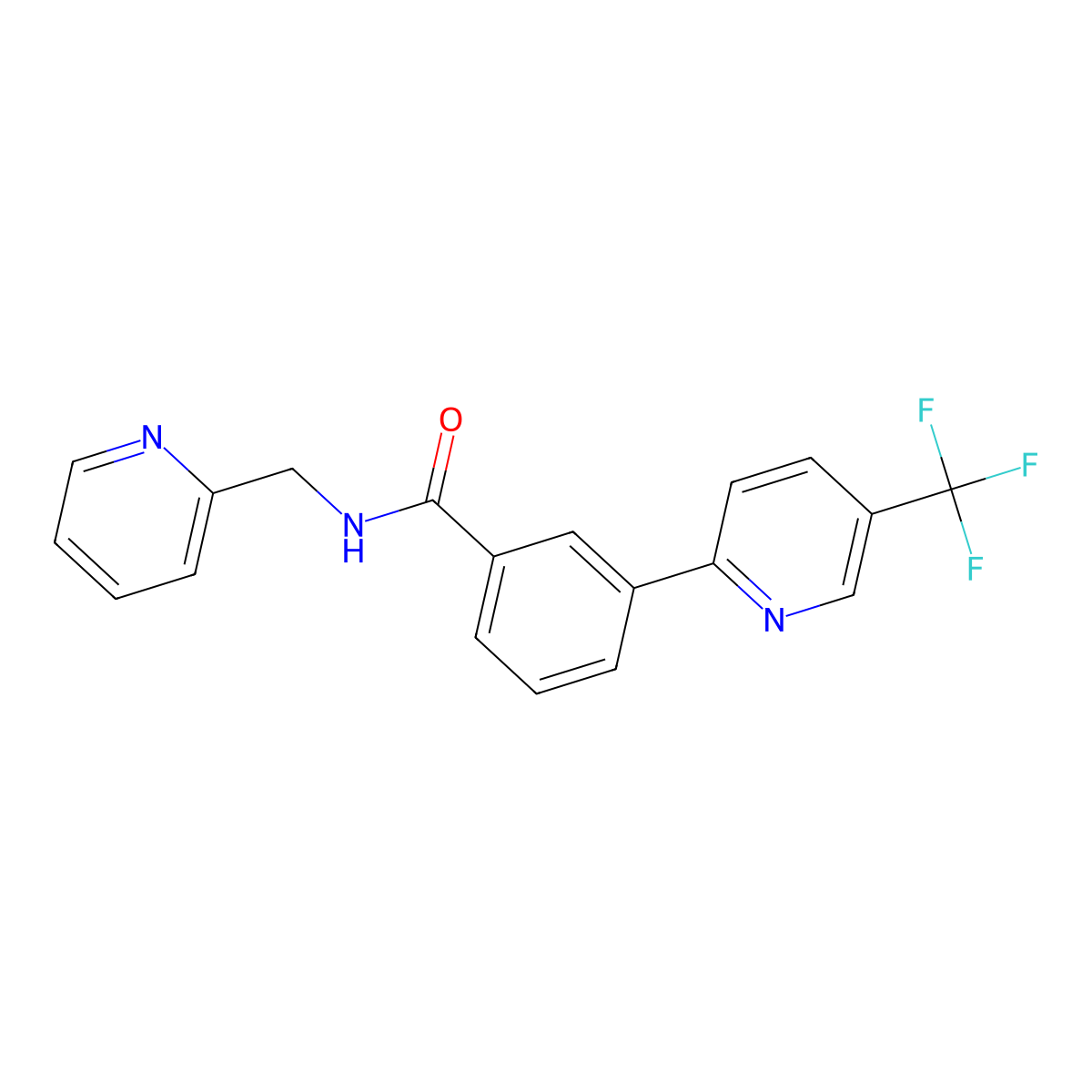 N-[(pyridin-2-yl)methyl]-3-[5-(trifluoromethyl)pyridin-2-yl]benzamide molecular structure, CAS 1092345-85-1