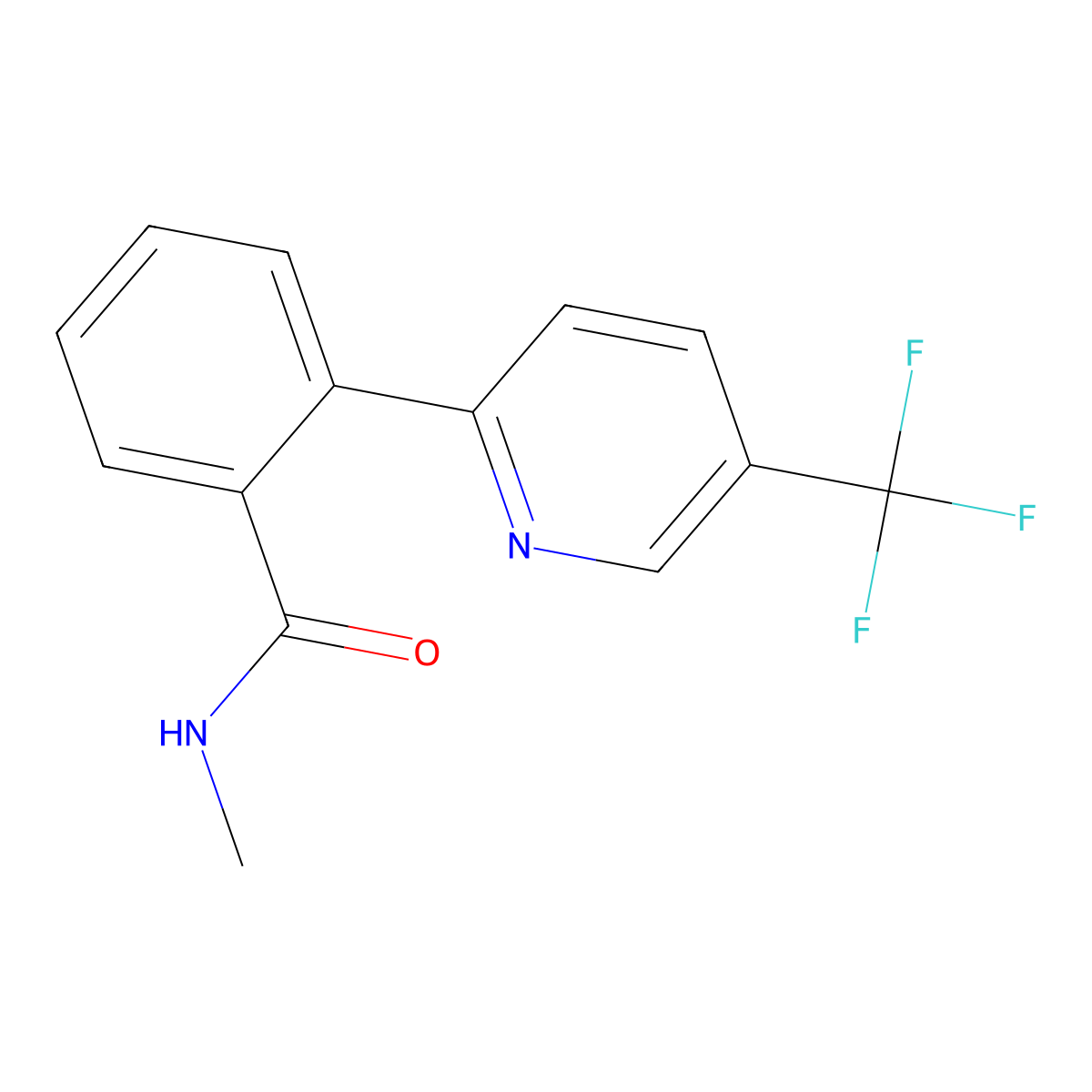 N-methyl-2-[5-(trifluoromethyl)-2-pyridinyl]benzenecarboxamide molecular structure, CAS 1092345-87-3