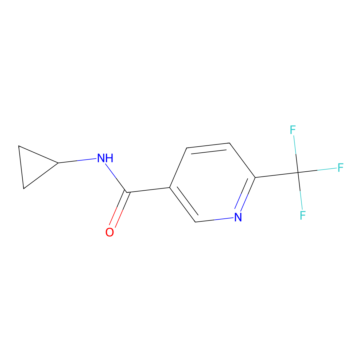 N-cyclopropyl-6-(trifluoromethyl)nicotinamide molecular structure, CAS 1092346-00-3