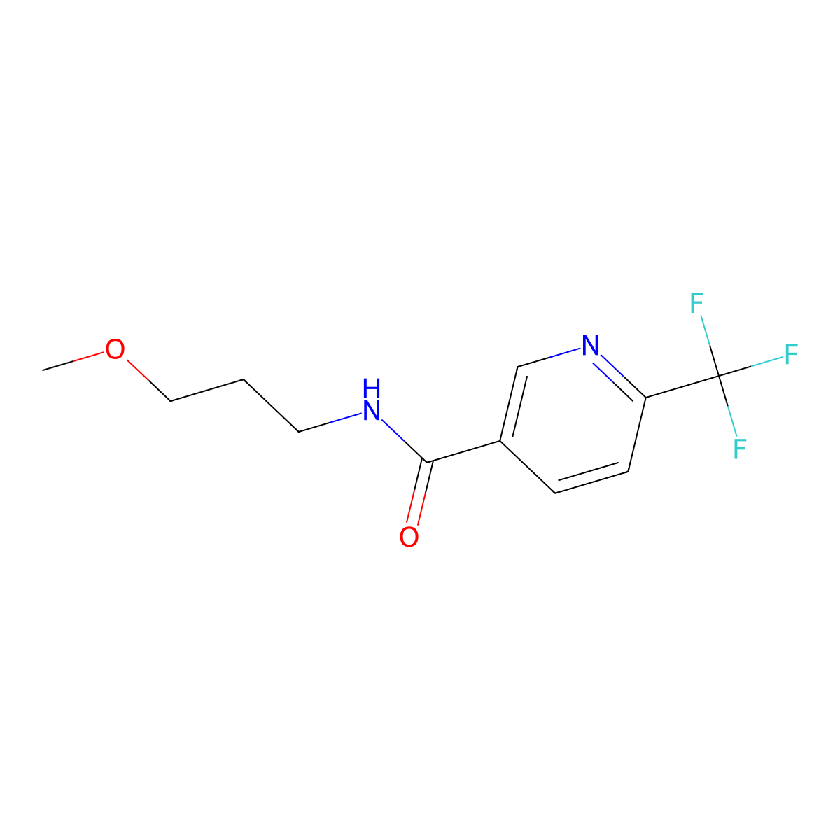 N-(3-methoxypropyl)-6-(trifluoromethyl)pyridine-3-carboxamide molecular structure, CAS 1092346-01-4