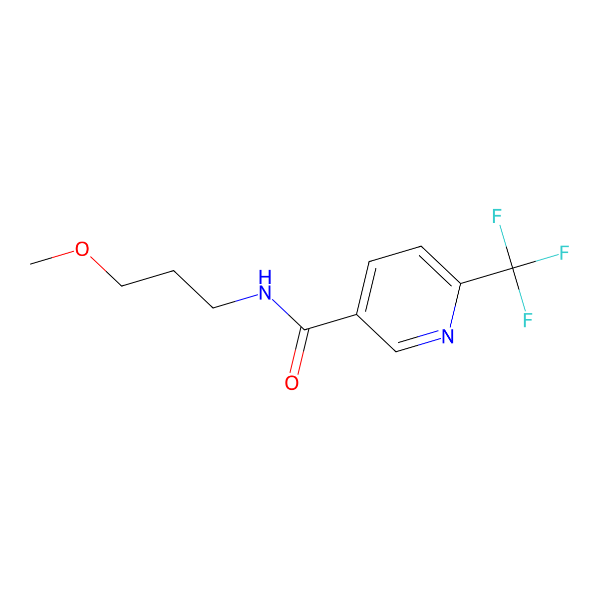 N-(3-methoxypropyl)-6-(trifluoromethyl)pyridine-3-carboxamide molecular structure, CAS 1092346-01-4