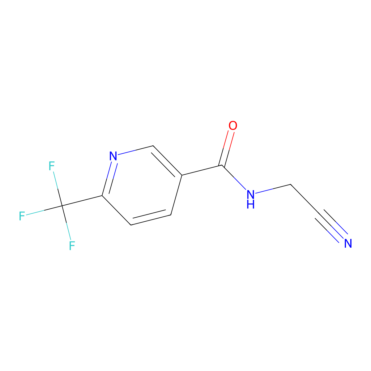 N-(cyanomethyl)-6-(trifluoromethyl)nicotinamide molecular structure, CAS 1092346-02-5