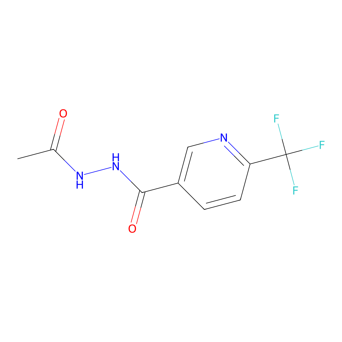 N'-acetyl-6-(trifluoromethyl)nicotinohydrazide molecular structure, CAS 1092346-03-6