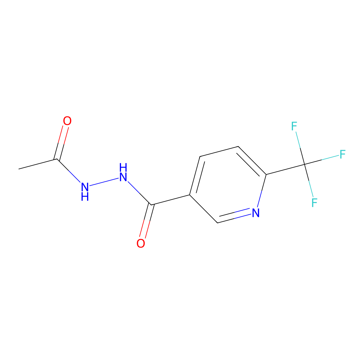 N'-acetyl-6-(trifluoromethyl)nicotinohydrazide molecular structure, CAS 1092346-03-6
