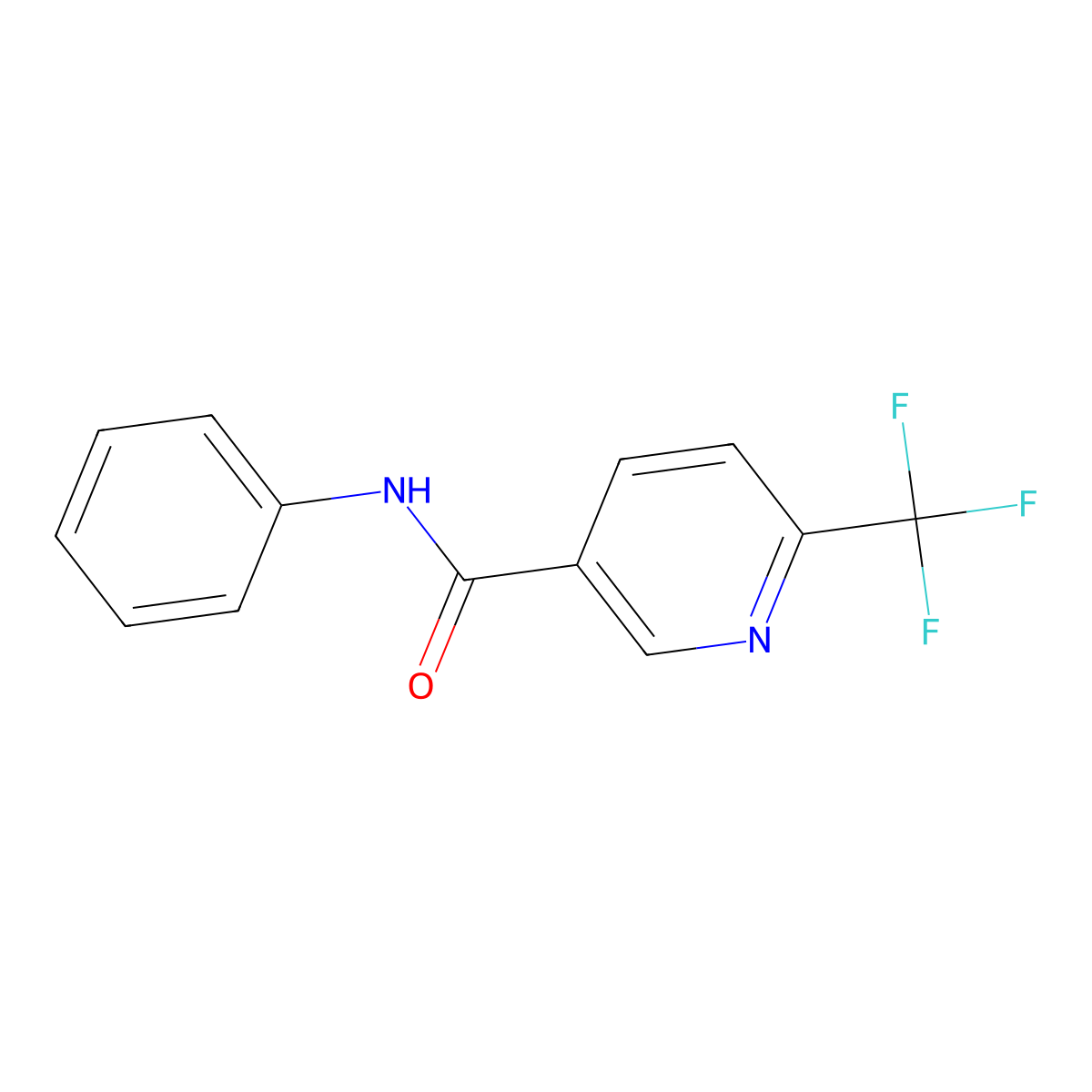N-phenyl-6-(trifluoromethyl)nicotinamide molecular structure, CAS 1092346-18-3