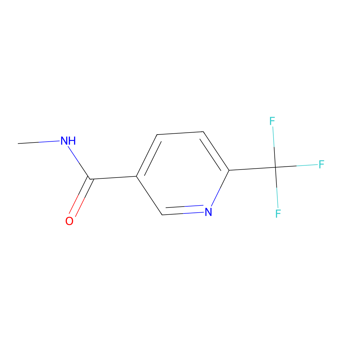 N-methyl-6-(trifluoromethyl)nicotinamide molecular structure, CAS 1092346-22-9
