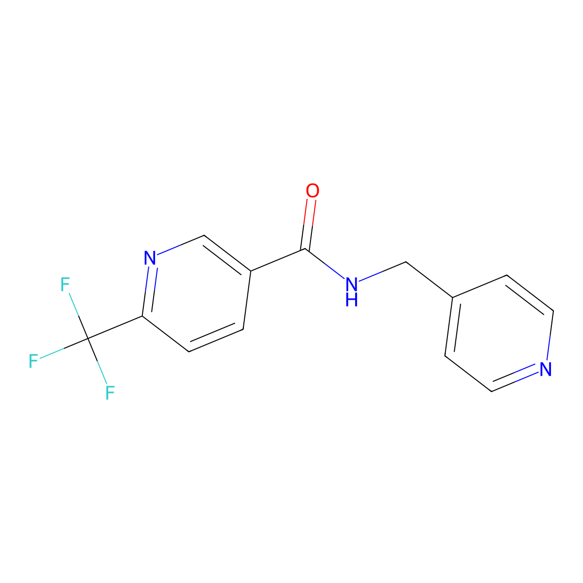 N-(4-pyridinylmethyl)-6-(trifluoromethyl)nicotinamide molecular structure, CAS 1092346-32-1