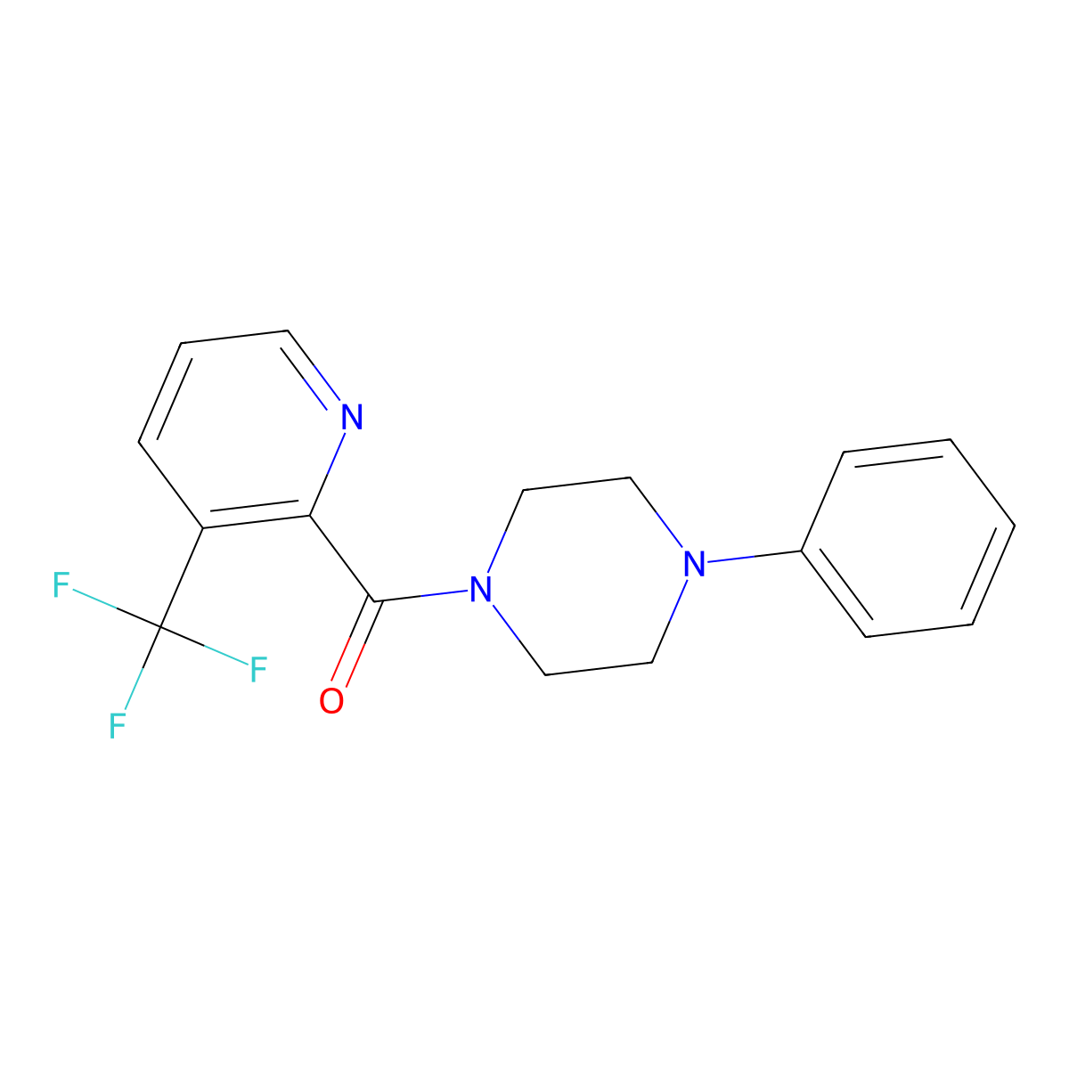 (4-Phenylpiperazino)[3-(trifluoromethyl)-2-pyridinyl]methanone molecular structure, CAS 1092346-39-8