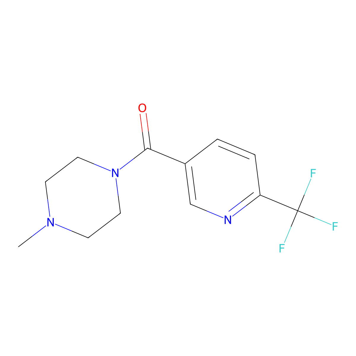 (4-Methylpiperazino)[6-(trifluoromethyl)-3-pyridinyl]methanone molecular structure, CAS 1092346-41-2