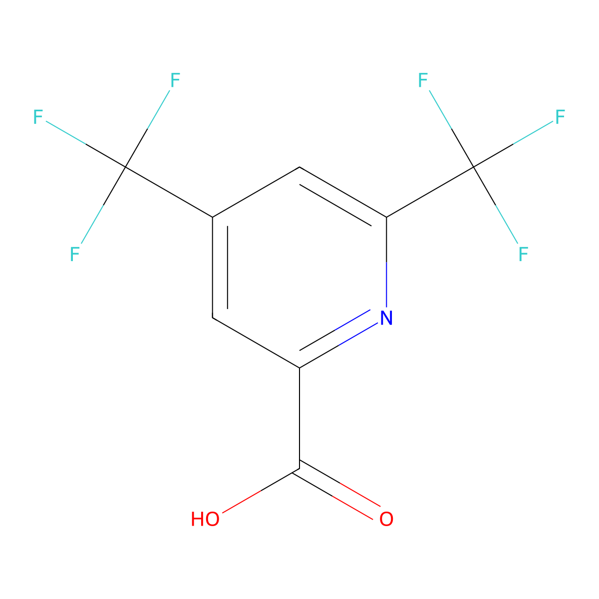 4,6-Bis(trifluoromethyl)-2-pyridinecarboxylic acid molecular structure, CAS 1092346-60-5