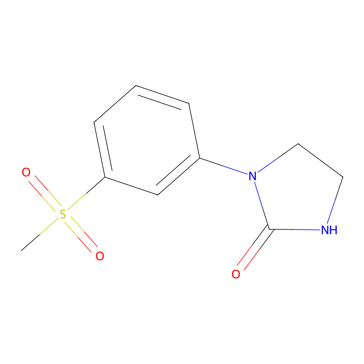 1-[3-(methylsulfonyl)phenyl]tetrahydro-2H-imidazol-2-one molecular structure, CAS 1092346-63-8