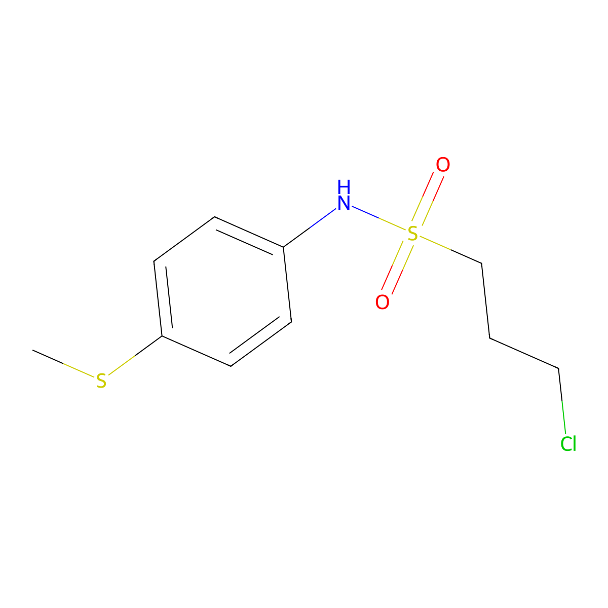 3-chloro-N-[4-(methylsulfanyl)phenyl]-1-propanesulfonamide molecular structure, CAS 1092346-71-8