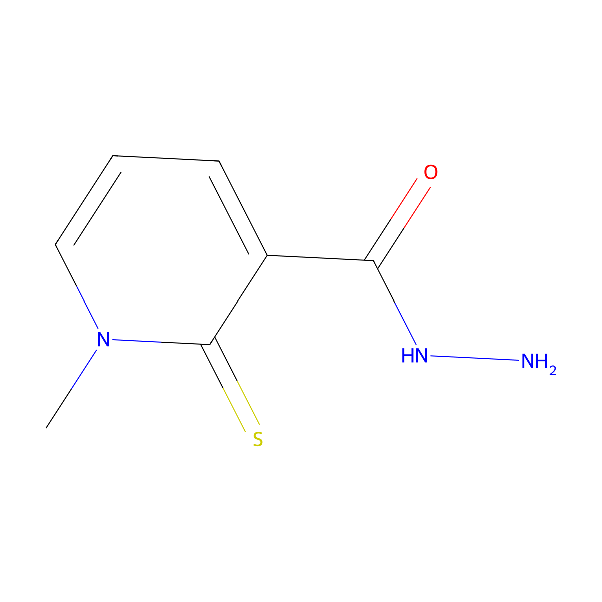 1-Methyl-2-thioxo-1,2-dihydro-3-pyridinecarbohydrazide molecular structure, CAS 1092346-77-4
