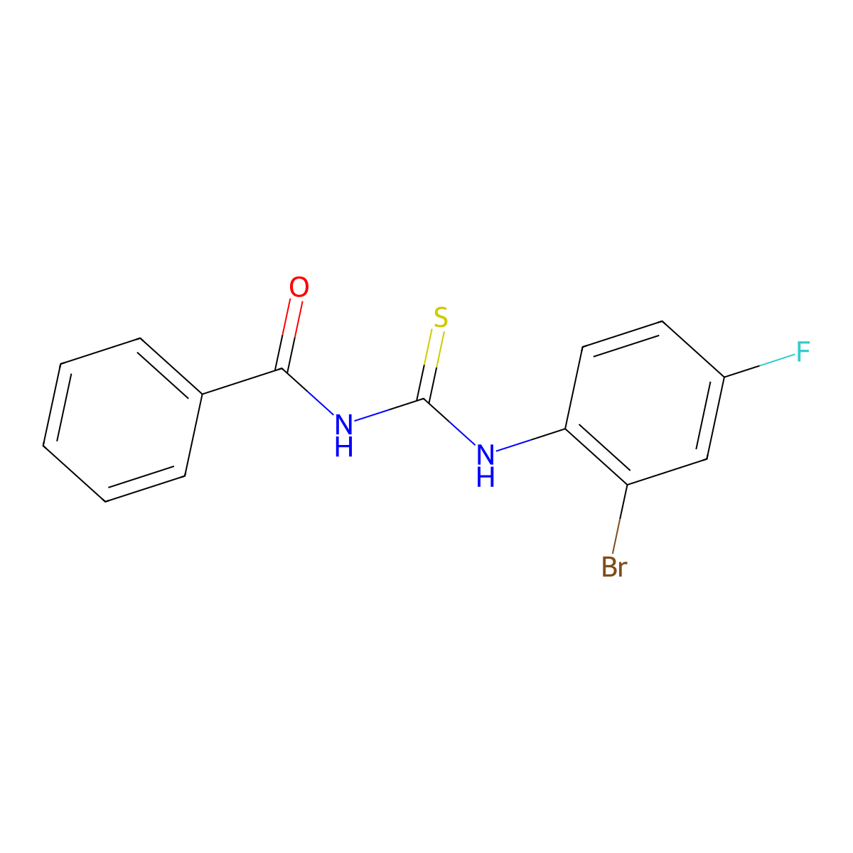 1-Benzoyl-3-(2-bromo-4-fluorophenyl)thiourea molecular structure, CAS 1092346-80-9