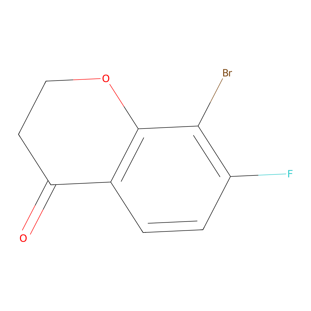 8-Bromo-7-fluorochroman-4-one molecular structure, CAS 1092346-91-2