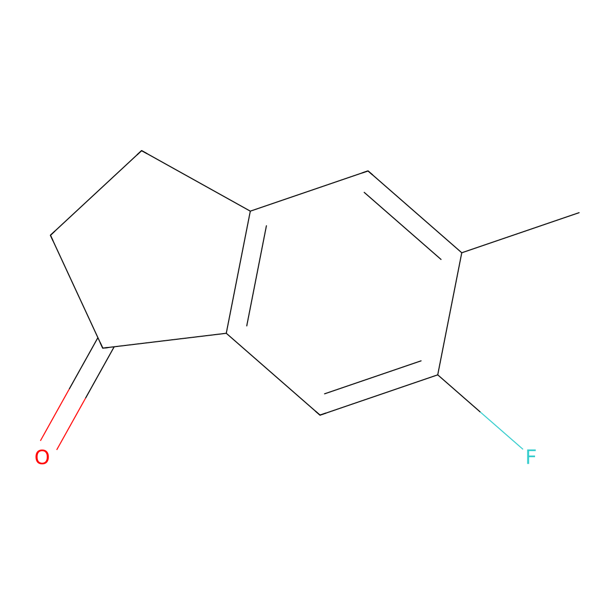 6-Fluoro-5-methyl-2,3-dihydro-1H-inden-1-one molecular structure, CAS 1092347-20-0