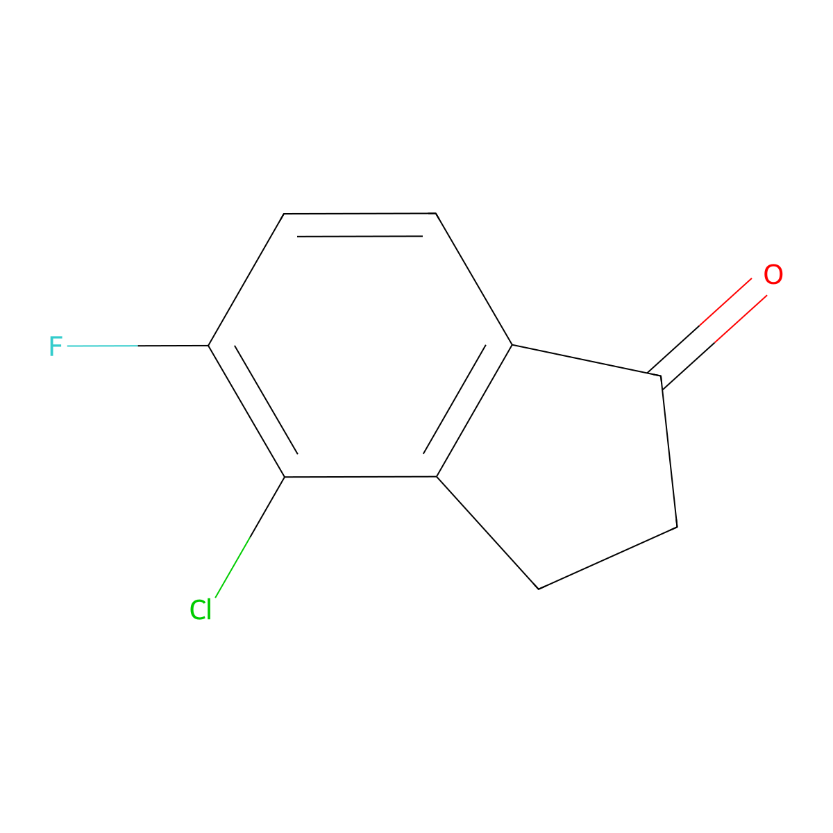 4-Chloro-5-fluoro-2,3-dihydro-1H-inden-1-one molecular structure, CAS 1092347-24-4