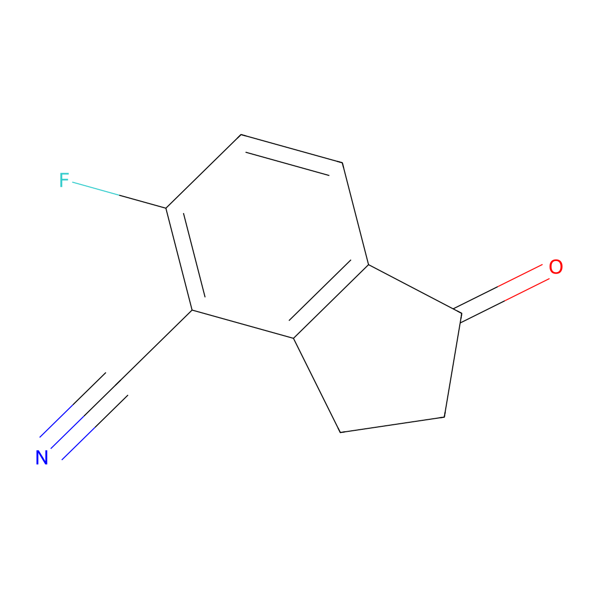 5-fluoro-1-oxo-2,3-dihydro-1H-indene-4-carbonitrile molecular structure, CAS 1092347-30-2