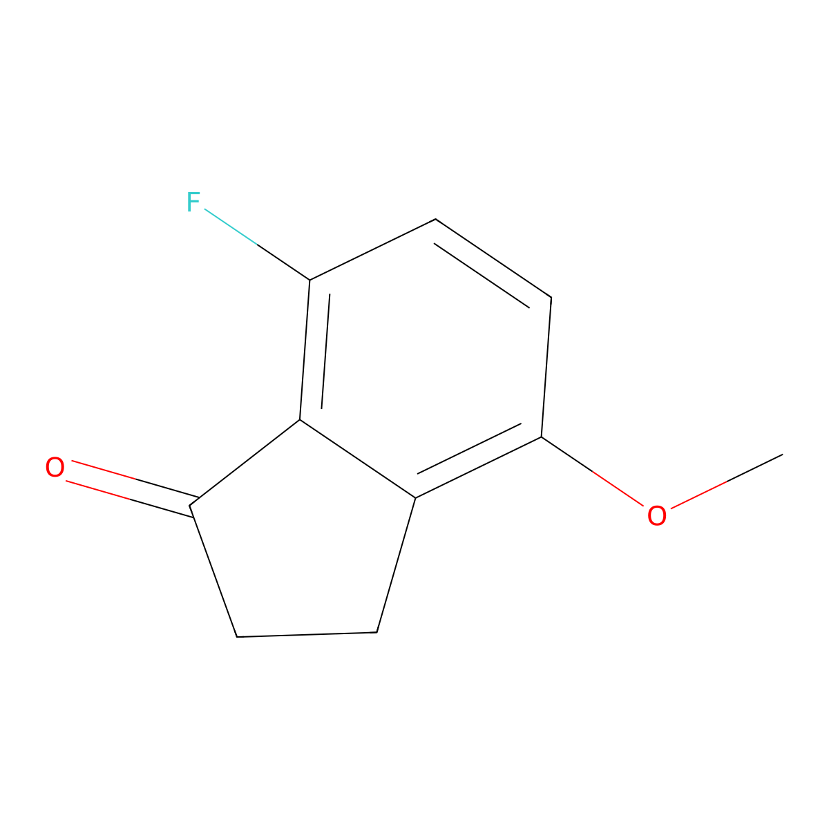 7-Fluoro-4-methoxy-2,3-dihydro-1H-inden-1-one molecular structure, CAS 1092347-31-3