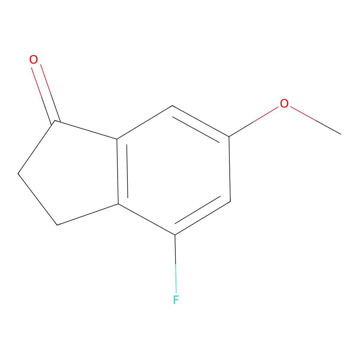 4-Fluoro-6-methoxy-2,3-dihydro-1H-inden-1-one molecular structure, CAS 1092347-61-9