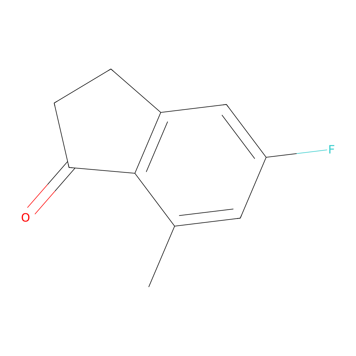 5-Fluoro-7-methyl-2,3-dihydro-1H-inden-1-one molecular structure, CAS 1092347-80-2