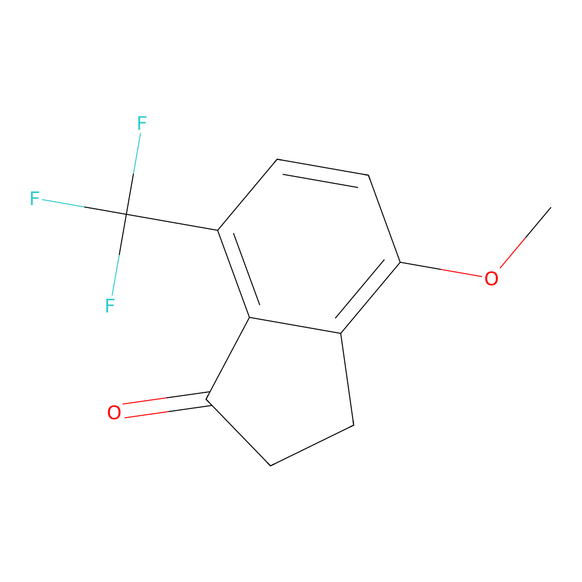 4-methoxy-7-(trifluoromethyl)-2,3-dihydro-1H-inden-1-one molecular structure, CAS 1092347-86-8