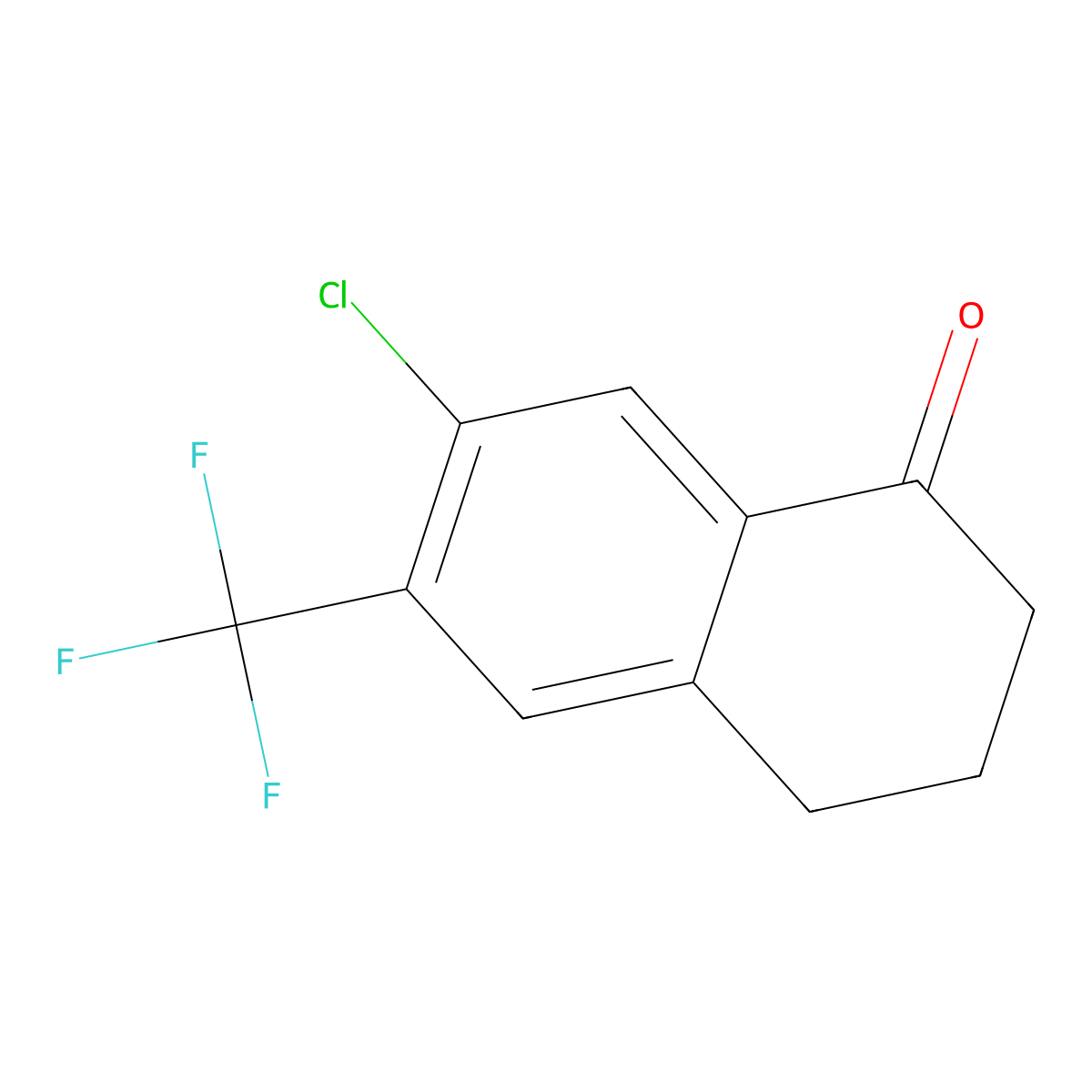7-Chloro-6-(trifluoromethyl)-3,4-dihydronaphthalen-1(2H)-one molecular structure, CAS 1092347-90-4