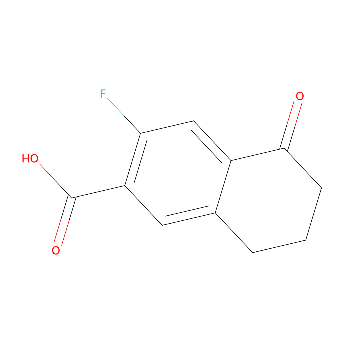 3-Fluoro-5-oxo-5,6,7,8-tetrahydronaphthalene-2-carboxylic acid molecular structure, CAS 1092348-21-4