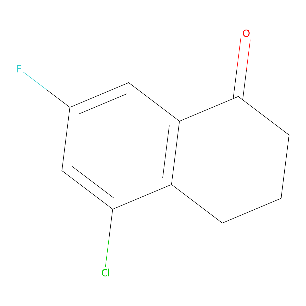 5-Chloro-7-fluoro-3,4-dihydronaphthalen-1(2H)-one molecular structure, CAS 1092348-26-9