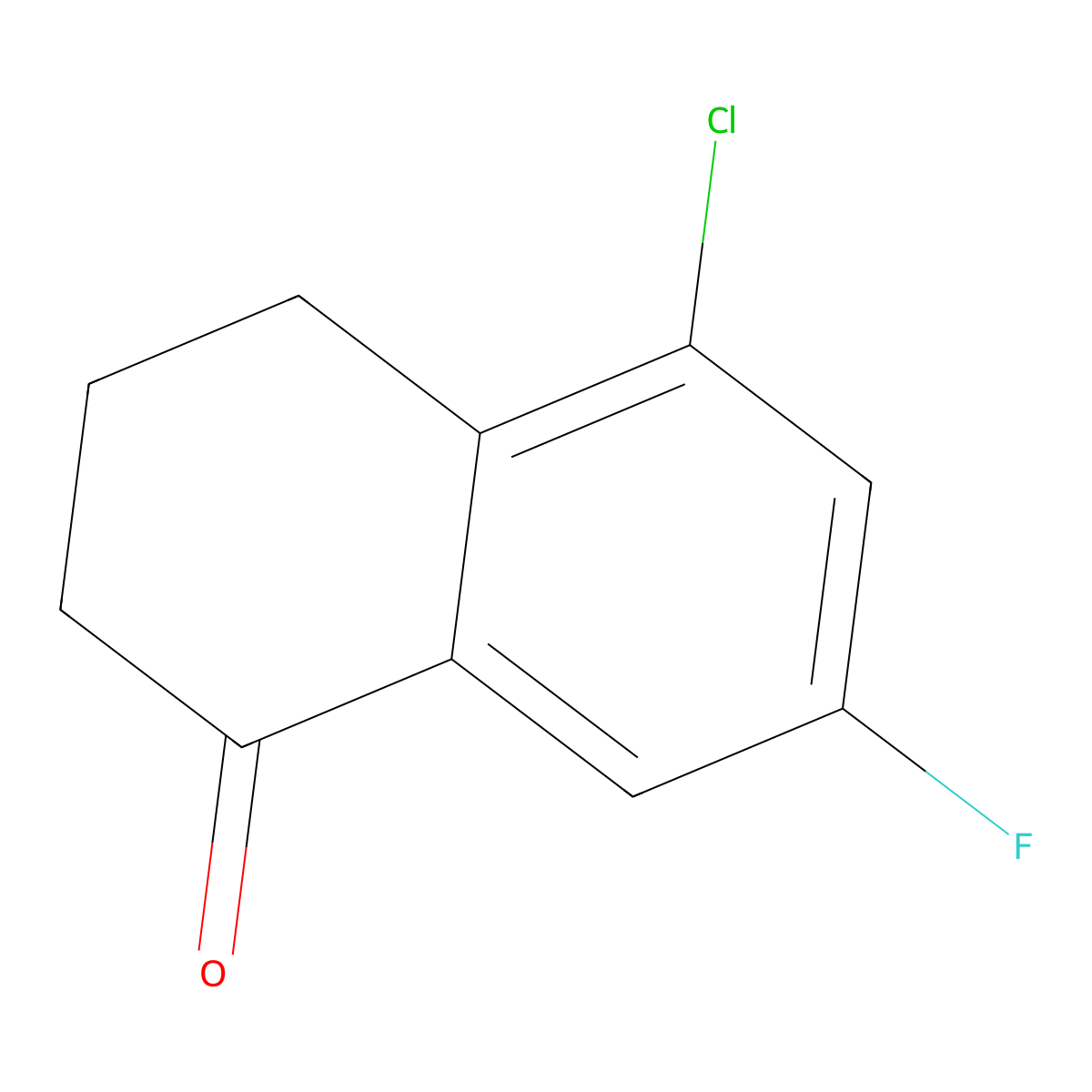 5-Chloro-7-fluoro-3,4-dihydronaphthalen-1(2H)-one molecular structure, CAS 1092348-26-9