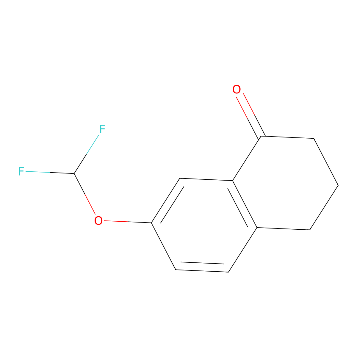 7-(Difluoromethoxy)-3,4-dihydronaphthalen-1(2H)-one molecular structure, CAS 1092348-41-8