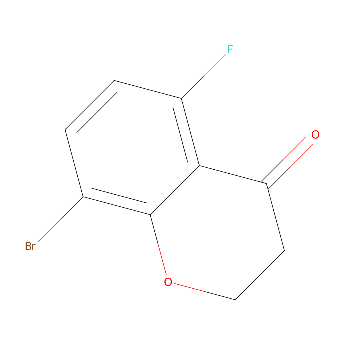 8-Bromo-5-fluorochroman-4-one molecular structure, CAS 1092348-60-1