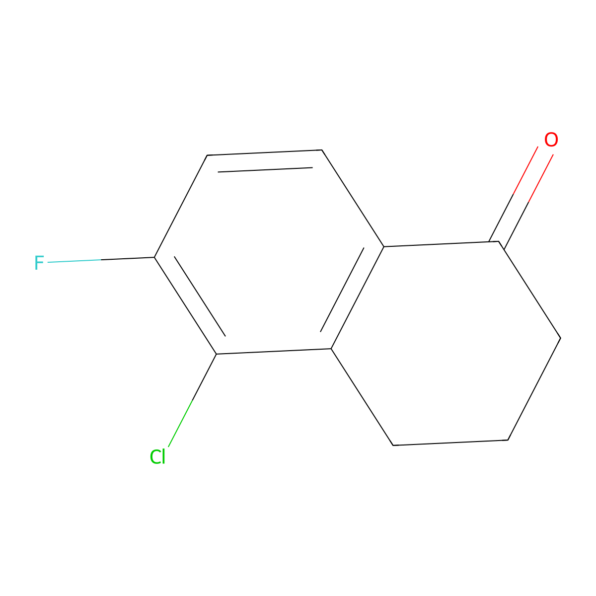 5-Chloro-6-fluoro-3,4-dihydronaphthalen-1(2H)-one molecular structure, CAS 1092348-65-6