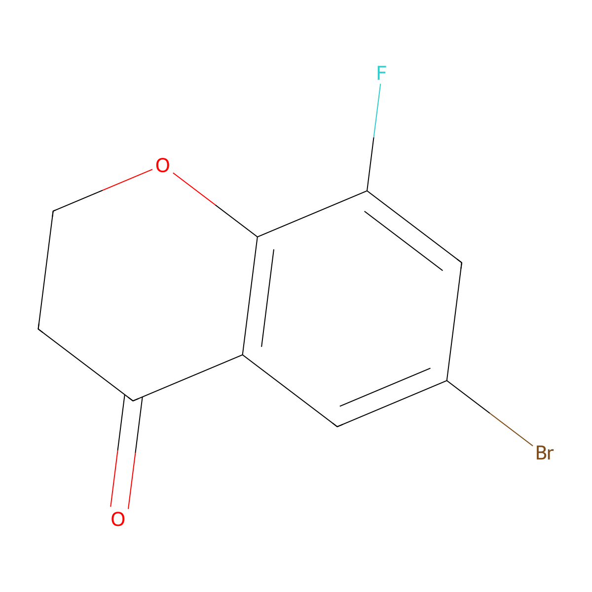6-Bromo-8-fluorochroman-4-one molecular structure, CAS 1092348-68-9