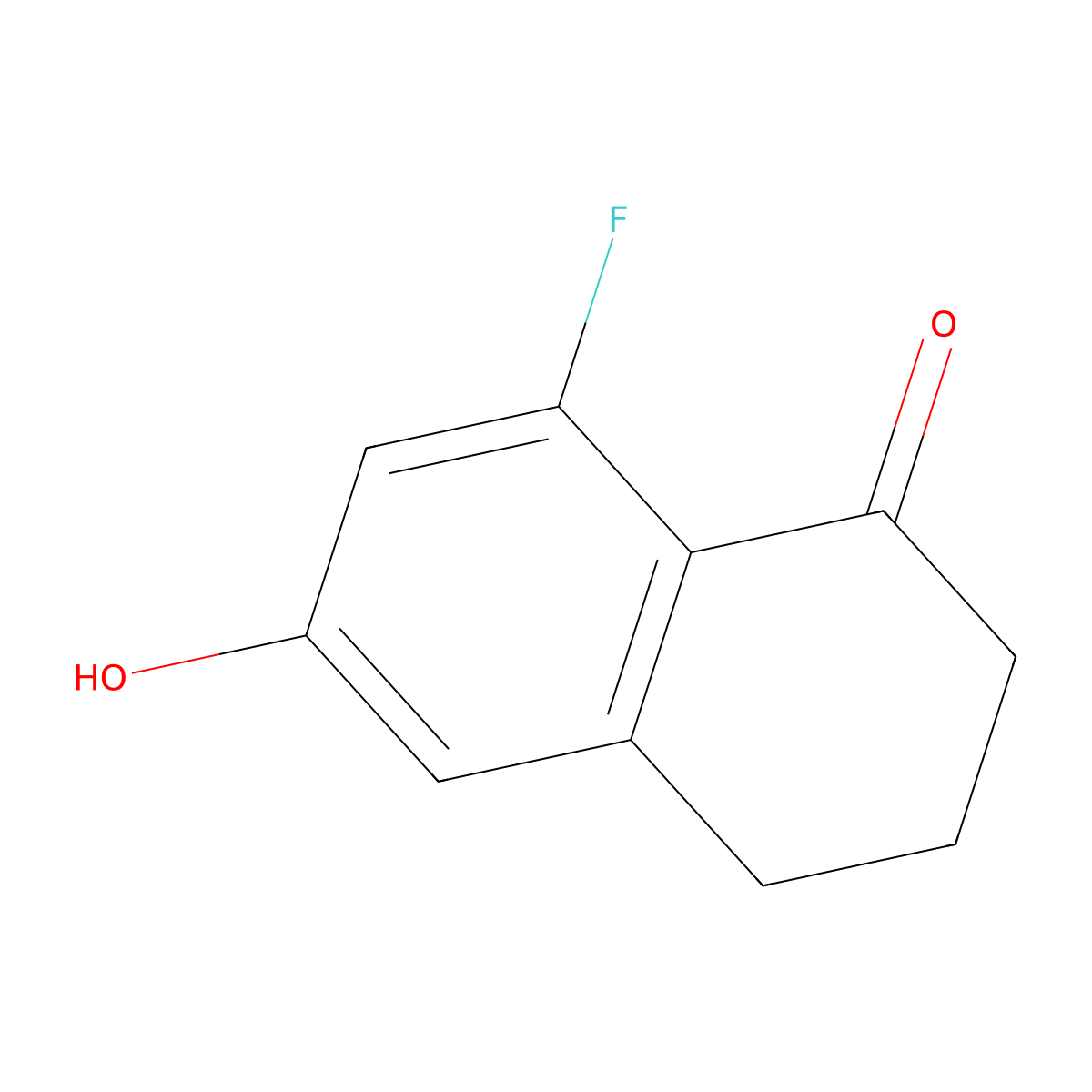 8-Fluoro-6-hydroxy-3,4-dihydronaphthalen-1(2H)-one molecular structure, CAS 1092348-84-9
