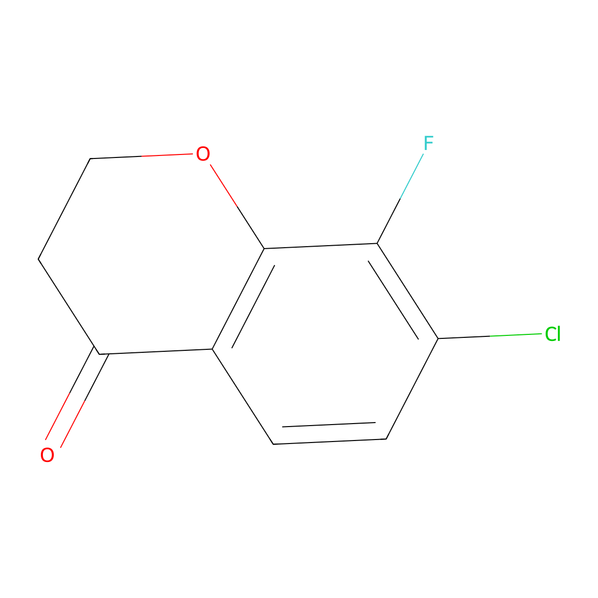 7-Chloro-8-fluorochroman-4-one molecular structure, CAS 1092348-85-0