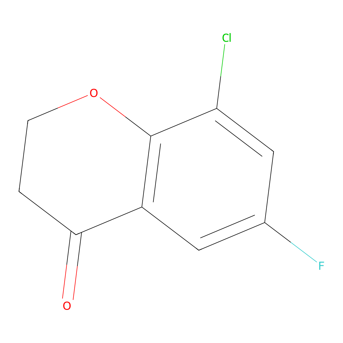 8-Chloro-6-fluorochroman-4-one molecular structure, CAS 1092349-40-0