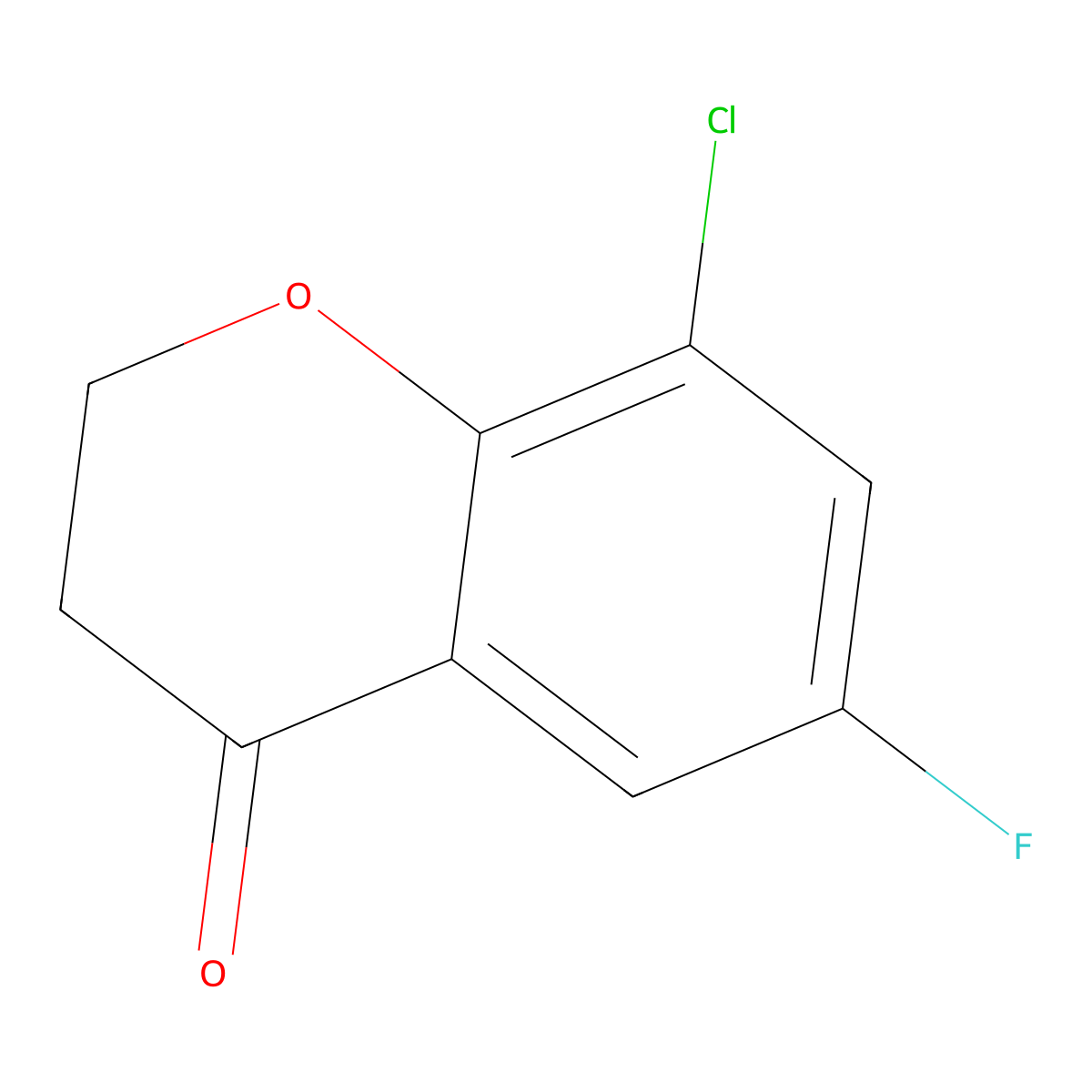 8-Chloro-6-fluorochroman-4-one molecular structure, CAS 1092349-40-0