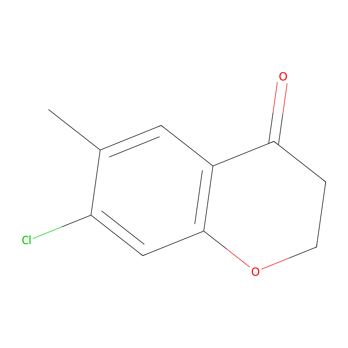 7-Chloro-6-methylchroman-4-one molecular structure, CAS 1092349-60-4